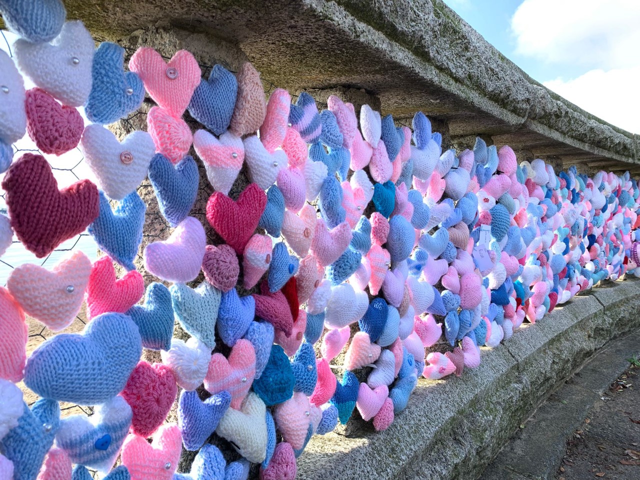 Baby Loss Awareness Week 2022 Ellie's Thorpe Bay Hearts Display
